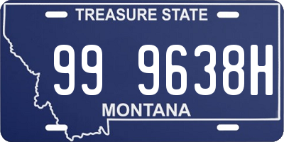 MT license plate 999638H