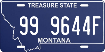 MT license plate 999644F