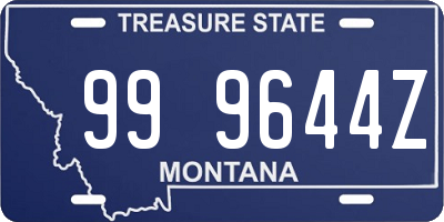 MT license plate 999644Z