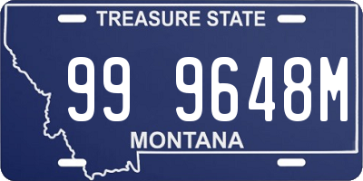 MT license plate 999648M