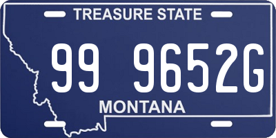 MT license plate 999652G