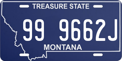 MT license plate 999662J