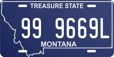 MT license plate 999669L