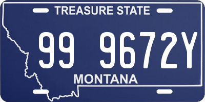 MT license plate 999672Y