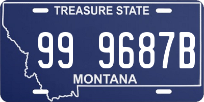 MT license plate 999687B