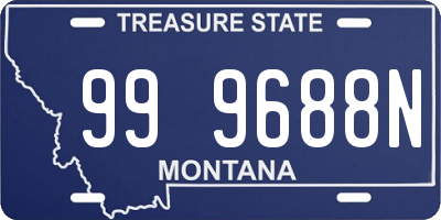 MT license plate 999688N