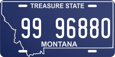 MT license plate 999688O