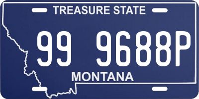 MT license plate 999688P