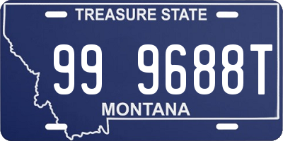 MT license plate 999688T