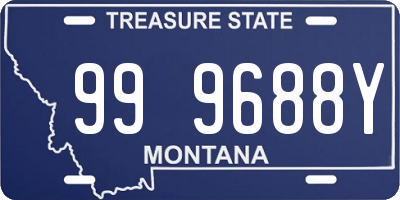 MT license plate 999688Y