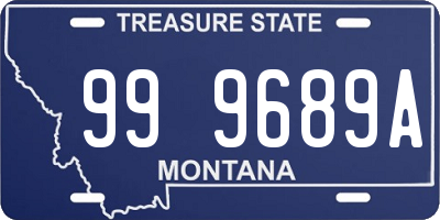 MT license plate 999689A