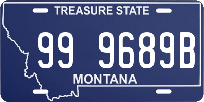 MT license plate 999689B