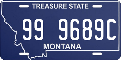 MT license plate 999689C