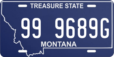 MT license plate 999689G