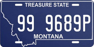 MT license plate 999689P