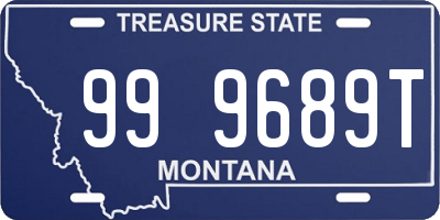 MT license plate 999689T