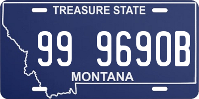 MT license plate 999690B