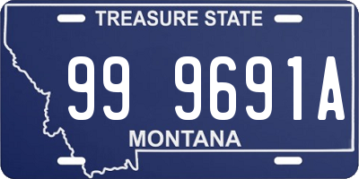 MT license plate 999691A