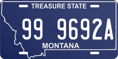 MT license plate 999692A