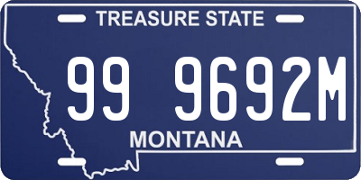 MT license plate 999692M