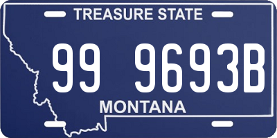 MT license plate 999693B