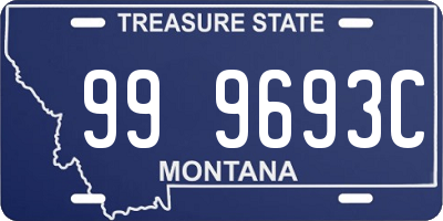 MT license plate 999693C