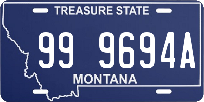 MT license plate 999694A