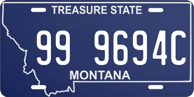 MT license plate 999694C