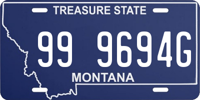 MT license plate 999694G