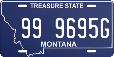 MT license plate 999695G