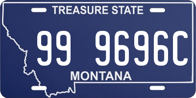 MT license plate 999696C