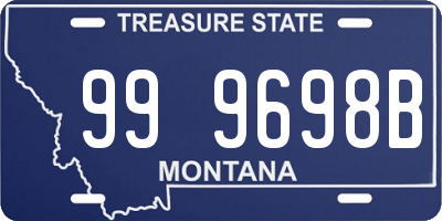 MT license plate 999698B