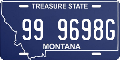 MT license plate 999698G