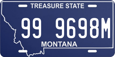 MT license plate 999698M