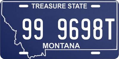 MT license plate 999698T