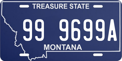 MT license plate 999699A