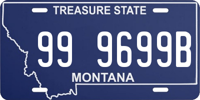 MT license plate 999699B