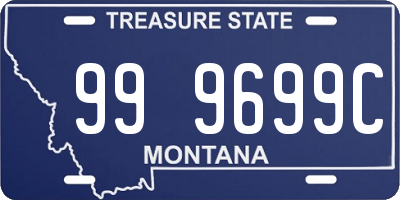 MT license plate 999699C