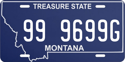 MT license plate 999699G