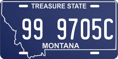 MT license plate 999705C