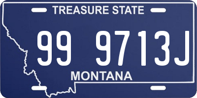 MT license plate 999713J