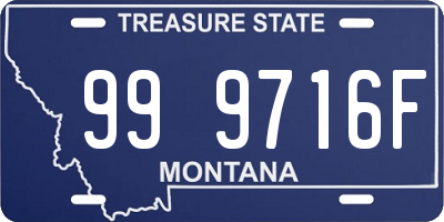 MT license plate 999716F