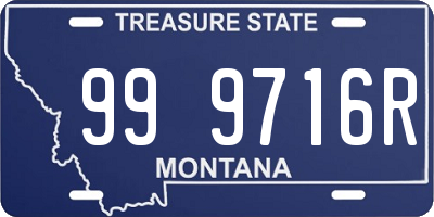 MT license plate 999716R