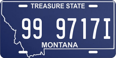 MT license plate 999717I