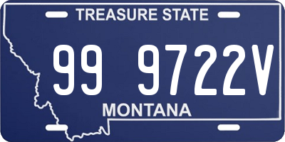 MT license plate 999722V