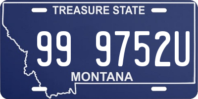 MT license plate 999752U