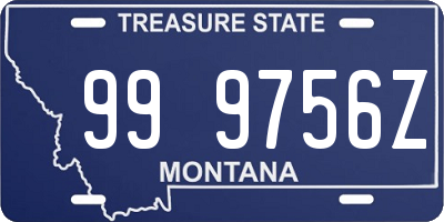 MT license plate 999756Z