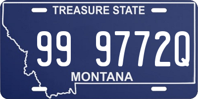 MT license plate 999772Q