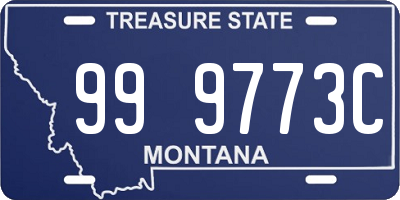 MT license plate 999773C