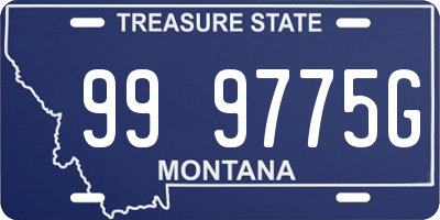 MT license plate 999775G